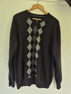 100% Cashmere Argyll Sweater By Jones New York